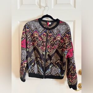 H&M Multicolor Patterned Bomber Jacket